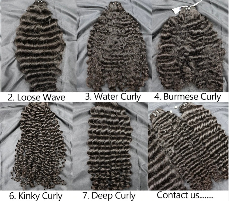 Burmese Curly/ Water Curly/ Loose Wave Single Bundle